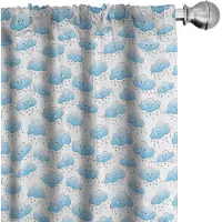 Abakuhaus Kleuterkamer gordijnen – Regenwolk – 2x75x175 cm – Hemelsblauw/lila
