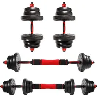 DNA Verstelbare Dumbells - Verstelbare Dumbbells - Dumbell Set - Verstelbare Dumbell - Zwart/Rood - 47cm x 25cm x 25cm
