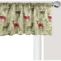 Abakuhaus Herten Raamvalletje, Gordijnvalletje voor Keuken en Slaapkamer met Tunnelzoom, 137 cm x 45 cm, Olijfgroen Lichtgroen