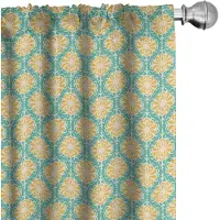 Abakuhaus gordijnen – 2x75x175 cm – microvezel – zeegroen-beige