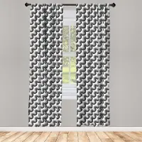 Abakuhaus Gordijn – 2x75x245 cm – Wit/Zwart – Microvezel