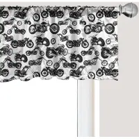 Abakuhaus Heren Raamvalletje, Gordijnvalletje voor Keuken en Slaapkamer met Tunnelzoom, 137 cm x 45 cm, Zwart en Wit