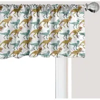 Abakuhaus Dierengordijnvalletje, Gordijnvalletje voor keuken en slaapkamer met tunnelzoom, 137 cm x 30 cm, Wit Lichtbruin