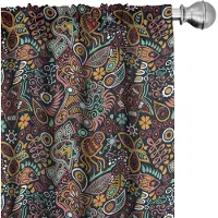 Abakuhaus Bloemen gordijnen – 2 stuks 75x175 cm – microvezel – meerkleurig