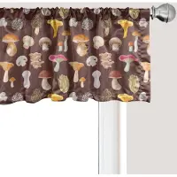 Abakuhaus Paddenstoel Raamvalletje, Gordijnvalletje voor Keuken en Slaapkamer Decoratie met Tunnelzoom, 137 cm x 45 cm, Umber en Multicolor