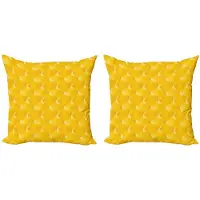Abakuhaus Geel Kussenhoes Set 2x50x50 cm – Dubbelzijdig bedrukt, rits
