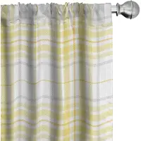 Abakuhaus – Voorhangen 2-delig – Mosterdkleurig en Lichtgrijs, 75×175 cm