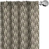 Abakuhaus – Abstracte Gordijnen 2-Delig – Geometrisch Beige Bruin
