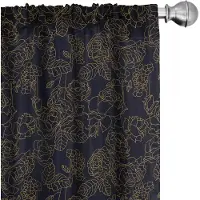Abakuhaus – Jaargang Rozenbladeren Voorhangen, 2x75x245 cm, Microvezel