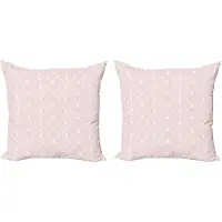 Abakuhaus Kussenhoes – Roze & Wit, Dubbelzijdig bedrukt 50x50 cm