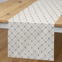 Abakuhaus Geometrische rhombus – Tafelloper 40x180 cm – Eierschaal & Grijs