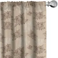 Abakuhaus – Oosterse gordijnen Lotus Boho – 2x75x175 cm – Microvezel, verduisterend, digitaal bedrukt
