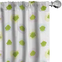 Abakuhaus Sprookjesgordijnen – Kikkerprins in Bubbels – 2x75x175 cm – Geelgroen