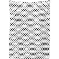 Abakuhaus Tafelkleed 140x170 – Geometrisch Satijnmix – Wit/Zwart, Wasbaar