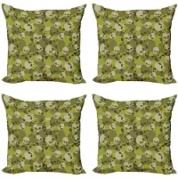 Abakuhaus – Camo decoratieve kussenhoes 40x40 cm – 4-pack – Licht beige