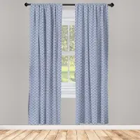 Abakuhaus Japanse raamgordijnen – 2x75x175 cm – microvezel – blauw-wit