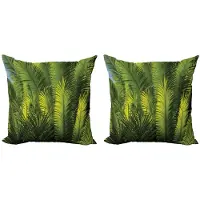 Abakuhaus Palme Kussenhoes Set – 2x45x45 cm – Dubbelzijdig – Groen