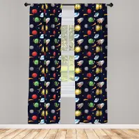 Abakuhaus Platz raamgordijnen – Cosmos planeten – 2-delige 75x245 cm – veelkleurig