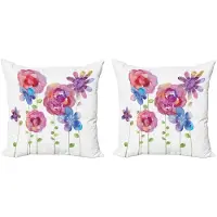 Abakuhaus Kussenhoes Set – Bohemische Bloemen, Dubbelzijdig, 50x50 cm