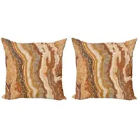 Abakuhaus Marmer Kussenhoes Set – 2x45x45 cm – Dubbelzijdig bedrukt – microvezel
