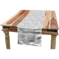 Abakuhaus Tafelloper – Arabische Kant – 40×180 cm – Wit, machinewasbaar