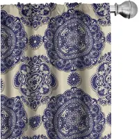 Abakuhaus Mandala Voorhangen – 2x75x245 cm – Mikrofaser – Halfduisterend