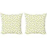 Abakuhaus Citroenen Kussenhoezen Set – Waterverf Citroenen – Dubbelzijdig bedrukt – 40x40 cm
