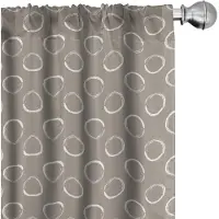 Abakuhaus taupe gordijnen – 2x75x245 cm – microvezel, roedezak 6,5 cm