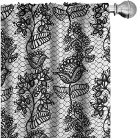 Abakuhaus – Gordijnen 2x75x245 cm – microvezel – zwart-wit