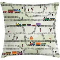 Abakuhaus Trein-kussenhoes – 60x60 cm – aan beide zijden bedrukt – paars
