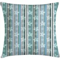 Abakuhaus Kussenhoes – Bloemen Retro-strepen – 50x50 cm – Dubbelzijdig bedrukt, rits, Veelkleurig