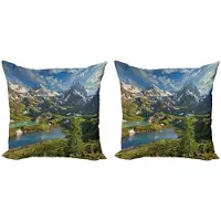 Abakuhaus Berg Kussenhoes Set – 2x40x40 cm – Dubbelzijdig bedrukt – Multicolor