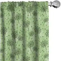 Abakuhaus – Gordijnpaneel 2x75x175 cm – Microvezel, halfverduisterend, Groen/Donkergrijs