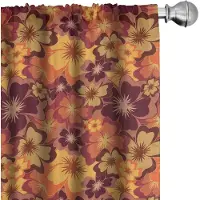 Abakuhaus – Gordijnset 2x75x175 cm – microvezel – licht oranje