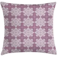 Abakuhaus – 50x50 cm Kussenhoes – Dubbelzijdig bedrukt – Pruim/Wit/Grijs-Roze