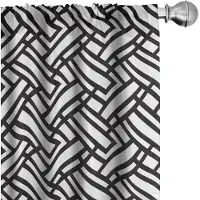 Abakuhaus – Voorhangen 2x75x225 cm – Zwart-wit strepen