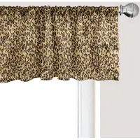 Abakuhaus Luipaard Raamvalletje, Gordijnvalletje voor Keuken en Slaapkamer met Tunnelzoom, 137 cm x 30 cm, Pastelbruin