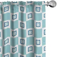 Abakuhaus Voorhangen – 2x75x175 cm – Microfaser – zeeschaal/donkerblauw