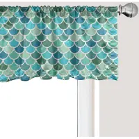 Abakuhaus Nautisch blauwe raamvalletje, gordijnvalletje voor keuken en slaapkamer met tunnelzoom, 137 cm x 45 cm, meerkleurig