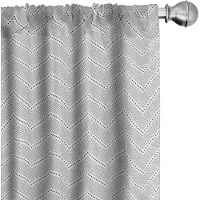 Abakuhaus 2-delige Raamdecoratie – Geometrisch Donkergrijs/Wit – 75x175 cm