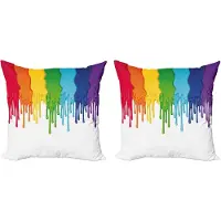 Abakuhaus Decoratiekussen – 45x45 cm – 2-pack – Regenboogkleurverloop