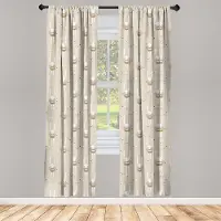 Abakuhaus Gordijnen – Ballerina-konijntje – 2 x 75x225 cm – Warm Taupe