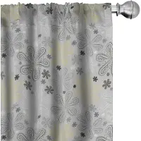Abakuhaus – Paneelgordijnen 2x75x225 cm – Microvezel – Lichtgrijs/Wit