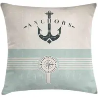 Abakuhaus Nautische kussenhoes – Vintage anker – 45x45 cm Seafoam