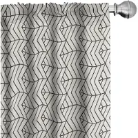 Abakuhaus Geometrische Gordijnen – 2x75x175 cm – Microvezel – Beige/Koksgrauw