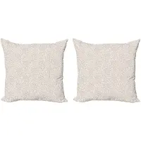 Abakuhaus – Kussenhoes 45x45 cm – Set van 2 – Dubbelzijdig bedrukt – Microvezel Tan
