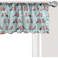 Abakuhaus Vogel op draad raamvalletje, gordijnvalletje voor keuken en slaapkamer met tunnelzoom, 137 cm x 45 cm, lichtblauw koraal