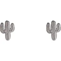 Go Dutch Label Oorknoppen Cactus Stud Zilverkleurig