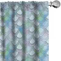 Abakuhaus visschubben – Gordijnen – 2x75x245 cm – Meerkleurig