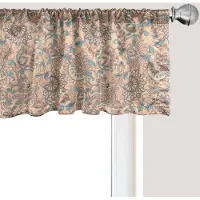 Abakuhaus Etnische raamvalance, gordijnvalance voor keuken en slaapkamer met tunnelzoom, 137 cm x 30 cm, perzikkleurig